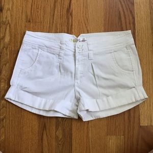 Cuffed White shorts